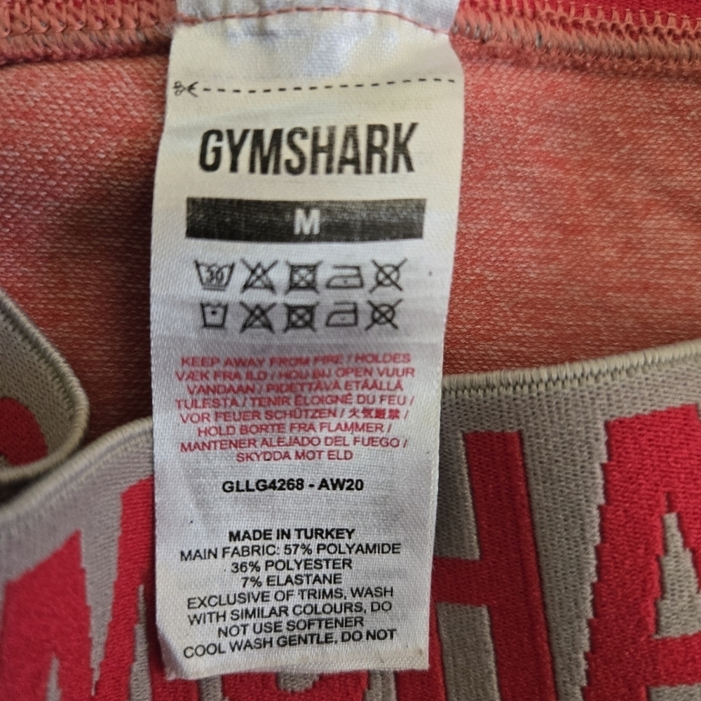Gymshark FLEX LOW RISE LEGGINGS Med Marl Raspberry red - Picture 7 of 7